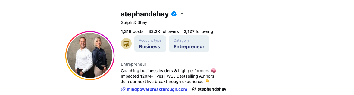 stephandshay Instagram profile - 33.2K followers
